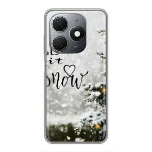 Новогодние, Праздничные Чехлы для TECNO Spark 20 - 2024 год (Let it snow)