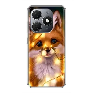 Чехлы с картинкой Лисички для TECNO Spark 20 (VPrint) (Лисичка в гирляндах)