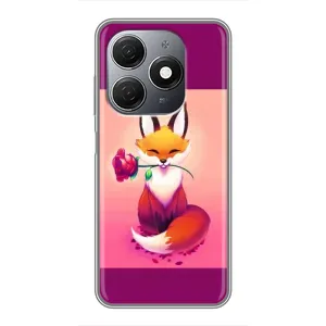 Чехлы с картинкой Лисички для TECNO Spark 20 (VPrint) (Лисичка с розочкой)