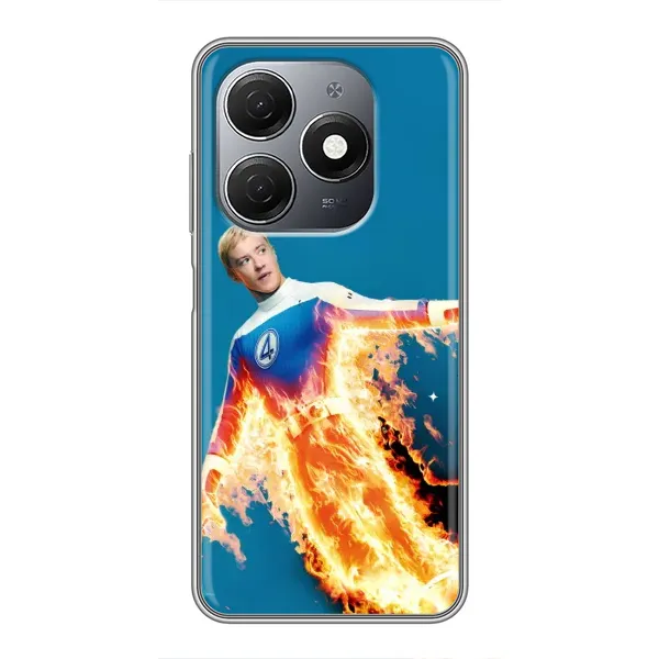 Чехол с принтом «Человек-факел в огне» для TECNO Spark 20