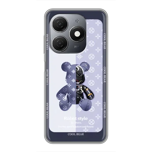 Чохол з принтом «Медведик LV» для TECNO Spark 20
