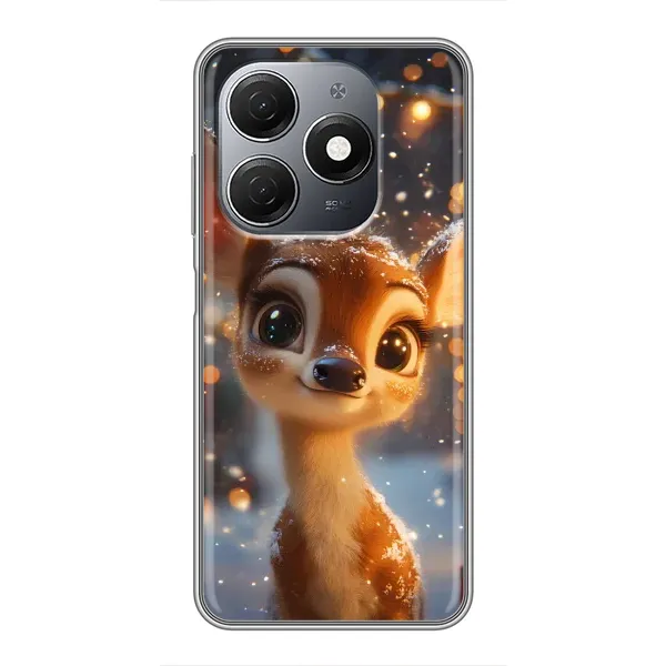 Чехол с принтом «Олененок среди гирлянд» для TECNO Spark 20