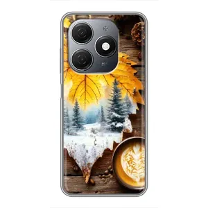 Чехол с уникальным дизайном «Осень с кофе» для TECNO Spark 20 (Осенне-зимний кофе)