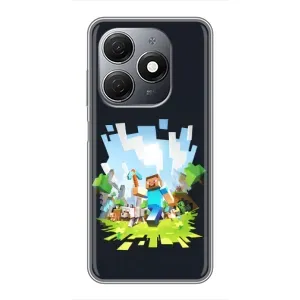 Чехол Майнкрафт на TECNO Spark 20 (AlphaPrint) Minecraft