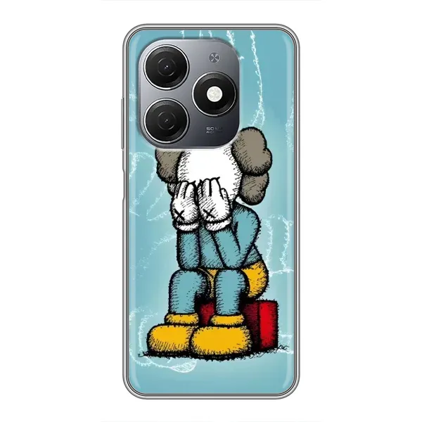Чехол с принтом «Плач Bearbrick» для TECNO Spark 20