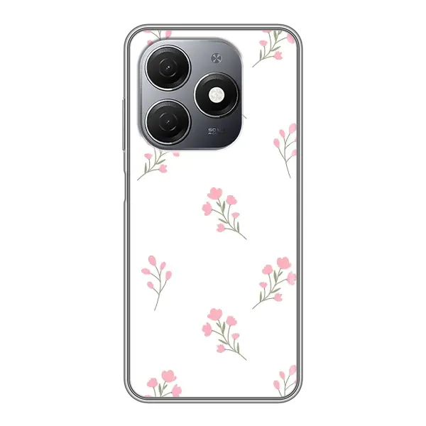 Чехол с принтом «Розовые цветы» для TECNO Spark 20