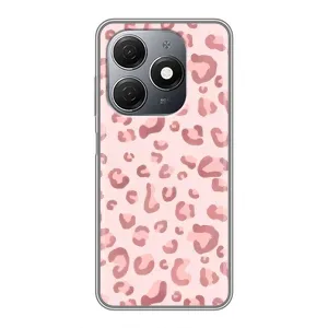 Чехол с розовым рисунком для TECNO Spark 20 (Розовый леопард)