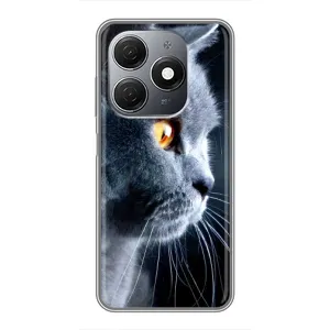 Чехлы с Котиками для TECNO Spark 20 (VPrint) (Серый Кот)