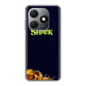 Чехол с мультфильмом Шрек на TECNO Spark 20 (Отдыхающий Шрек)