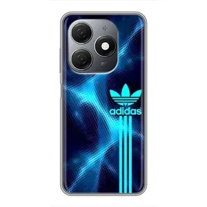 Чехлы Адидас для TECNO Spark 20 (AlphaPrint) (Синий Адидас)
