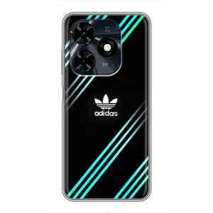 Чехлы Адидас для TECNO Spark 20c (AlphaPrint) (Адидас с полосами)