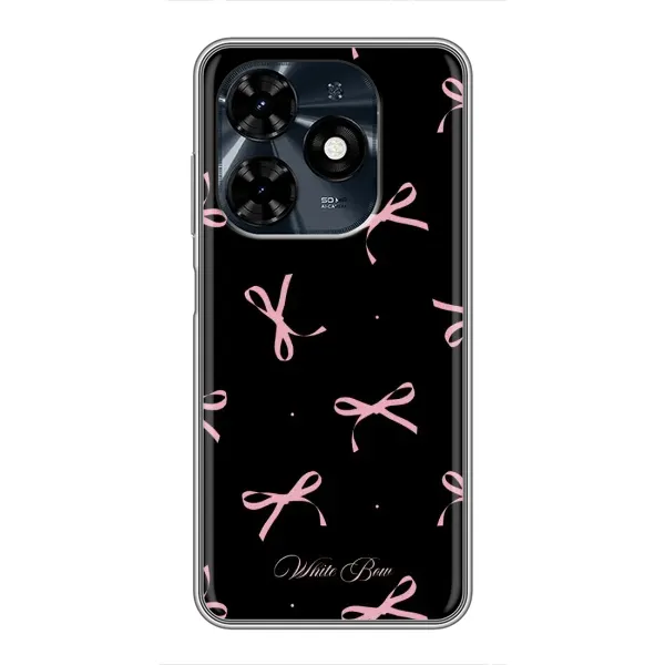 Чохол з принтом «Банти на чорному» для TECNO Spark 20c Чохол з принтом «Банти на чорному» для TECNO Spark 20c