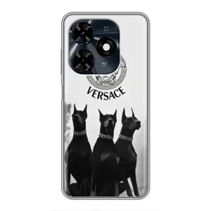 Чохли VERSACE для ТЕКНО Спарк 20с (PREMIUMPrint) (Доберман Версаче)