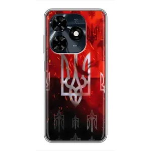 Украинские Чехлы для TECNO Spark 20c с картинкой УПА (AlphaPrint) (ГЕРБ УПА)
