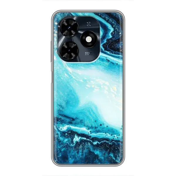 Чохол з принтом «Блакитний мрамор» для TECNO Spark 20c Чохол з принтом «Блакитний мрамор» для TECNO Spark 20c