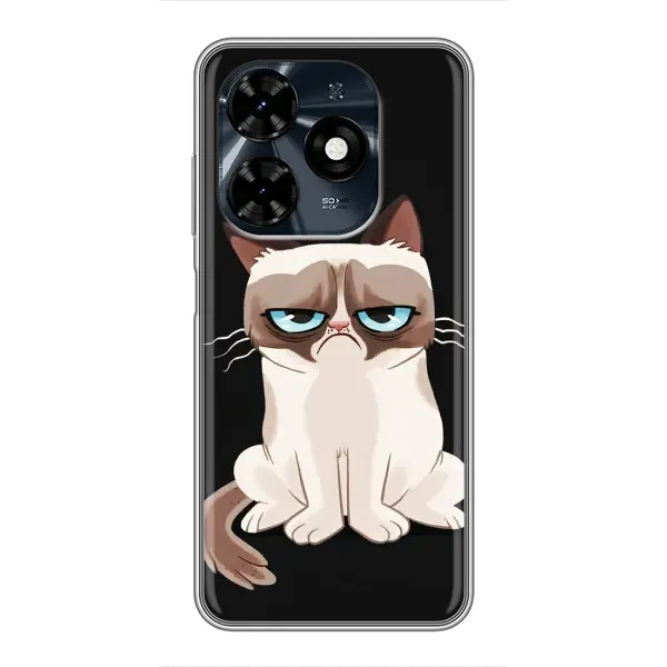 Чохол з принтом «Сумний кіт» для TECNO Spark 20c Чохол з принтом «Сумний кіт» для TECNO Spark 20c
