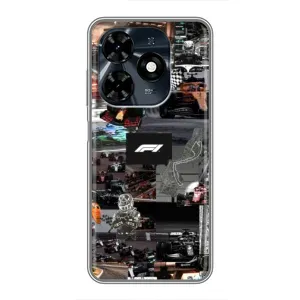 Чохол з принтом «Гоночний колаж Ф1» для TECNO Spark 20c