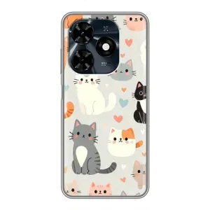 Чохол з малюнком кіт на TECNO Spark 20c (Колаж котів)