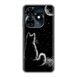 Чехол с принтом для TECNO Spark 20c (AlphaPrint) Модные коты