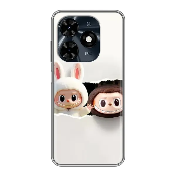 Чохол з принтом «Лабубу» для TECNO Spark 20c