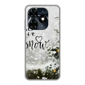 Новорічні, Святкові Чохли для TECNO Spark 20c - 2024 год (Let it snow)