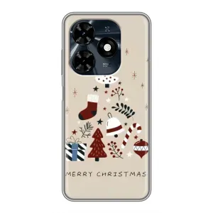 Різдвяні, Святкові Чохли для ТЕКНО Спарк 20с (Merry Christmas)