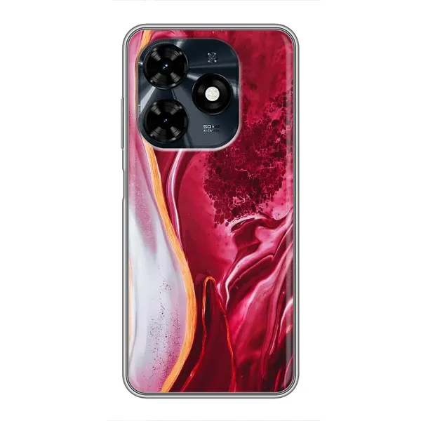 Чохол з принтом «Мрамор червоний» для TECNO Spark 20c