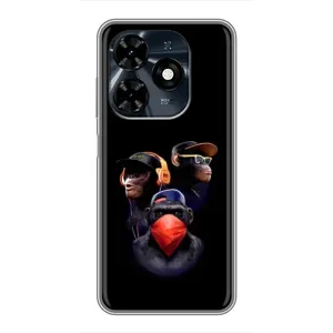 Чехол с Обезьянами TECNO Spark 20c - (AlphaPrint)