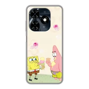 Чохол Губка Боб для ТЕКНО Спарк 20с (Патрік і Боб)