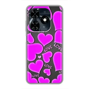 Чехлы для любимой на ТЕКНО Спарк 20с (VPrint) (Pink hearts)