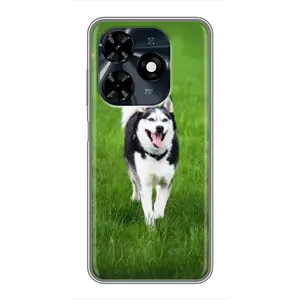 Чохол з Хаскі TECNO Spark 20c - (AlphaPrint) (Радісний Хаскі)