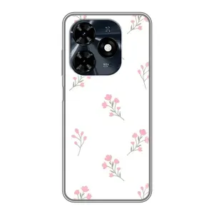 Чохол з розовим принтом для TECNO Spark 20c (Рожеві квіти)