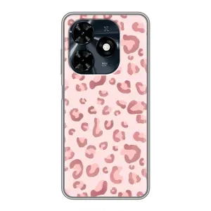 Чохол з розовим принтом для TECNO Spark 20c (Рожевий леопард)