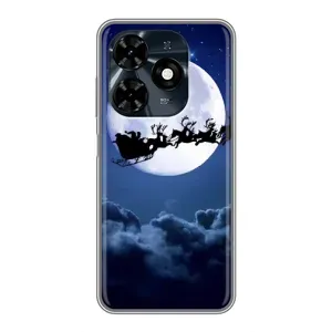 Чехол с принтом «Санта - луна» для TECNO Spark 20c