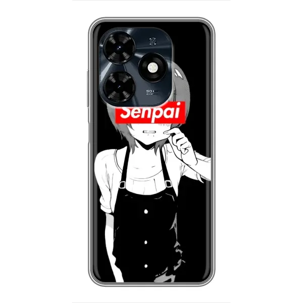 Чехол с принтом «Senpai» для TECNO Spark 20c