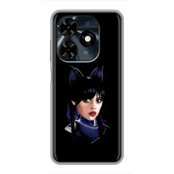 Чохол з принтом «серйозна Венздей» для TECNO Spark 20c