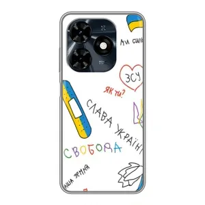 Чохли (Доброго вечора, ми за України) для ТЕКНО Спарк 20с (AlphaPrint) (Стикер)
