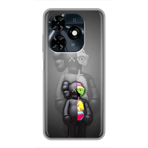 Чохол з принтом «Тіло Bearbrick» для TECNO Spark 20c