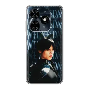 Чохли Венсдей на TECNO Spark 20c Уенсдей (AlphaPrint) (Венздей кішка)