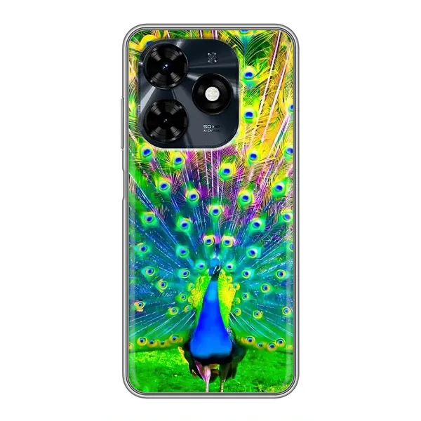 Чехол с принтом «Яркий Павлин» для TECNO Spark 20c Чехол с принтом «Яркий Павлин» для TECNO Spark 20c
