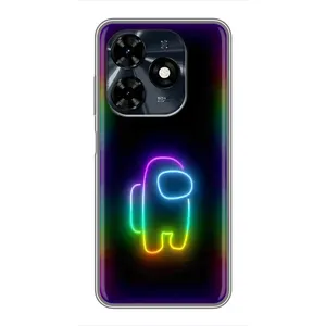 Чехол Амонг Ас для TECNO Spark 20c (AlphaPrint) (Яркий скин)