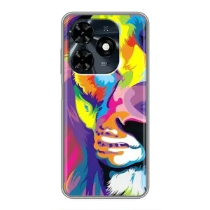 Чохол з принтом «Яскравий Лев» для TECNO Spark 20c