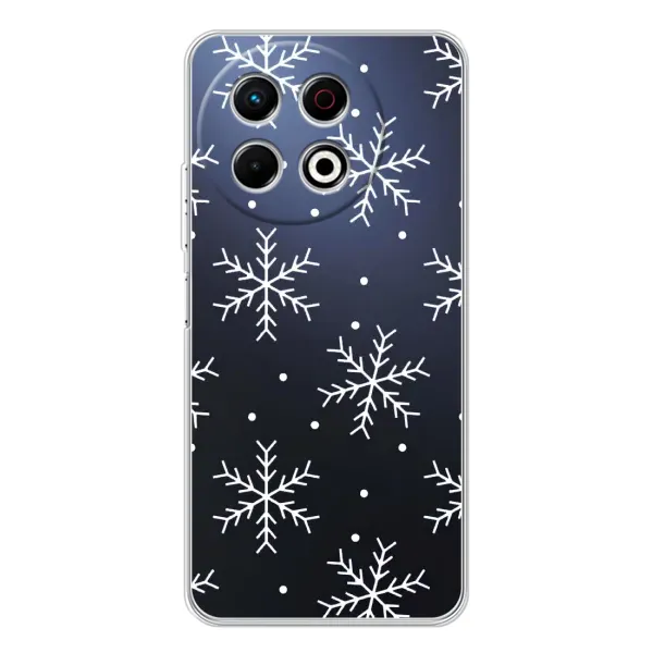 Чохол з принтом «Білі сніжинки» для TECNO Spark 30 Pro Чохол з принтом «Білі сніжинки» для TECNO Spark 30 Pro
