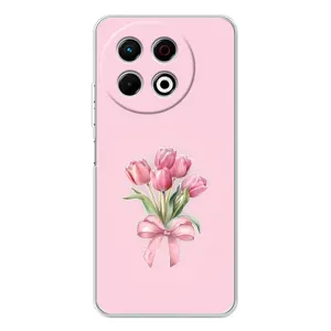 Чехол с розовым рисунком для TECNO Spark 30 Pro (Букет цветов)