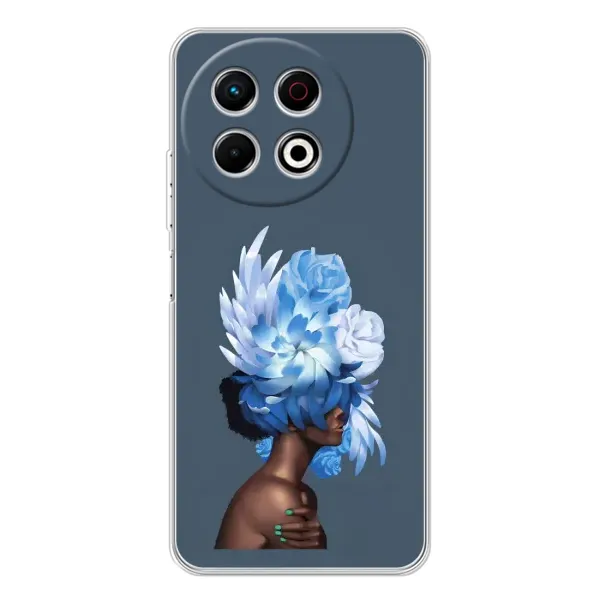 Чохол з принтом «Квіти на голові» для TECNO Spark 30 Pro Чохол з принтом «Квіти на голові» для TECNO Spark 30 Pro