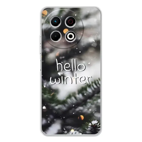 Чохол з принтом «Hello winter» для TECNO Spark 30 Pro