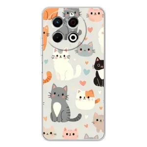 Чохол з малюнком кіт на TECNO Spark 30 Pro (Колаж котів)