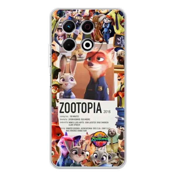 Чохол з принтом «Постер Зоотрополіс» для TECNO Spark 30 Pro Чохол з принтом «Постер Зоотрополіс» для TECNO Spark 30 Pro