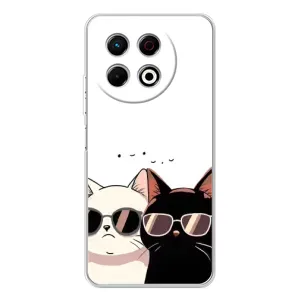 Чохол з малюнком кіт на TECNO Spark 30 Pro (Коти в окулярах)