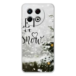 Новорічні, Святкові Чохли для TECNO Spark 30 Pro - 2024 год (Let it snow)